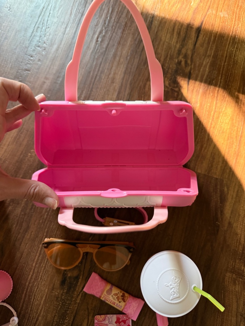 Kids Pink Princess Play Purse and Backpack Set - Picture 5 of 7
